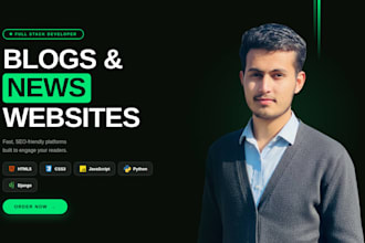 develop a dynamic blog website with content management dashboard