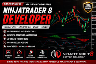 code ninjatrader 8 indicator strategy trading bot and custom tool
