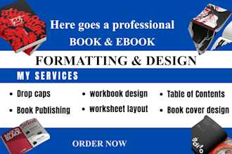create book formatting, book journal design, worksheet workbook design layout