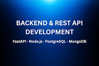 develop backend systems and rest apis with fastapi or nodejs