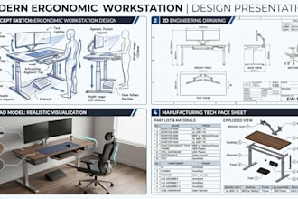 do ergonomic working station design, home office, standing desk, desktop