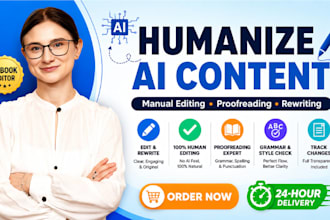 edit, proofread, format ai content, humanize and rewrite text, ai book editor