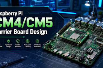 design pcb design for raspberry pi cm4 cm5, carrier boards, and cm5 io boards