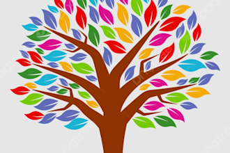 make a clean and modern tree logo for businesses