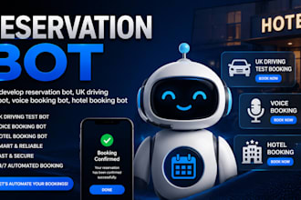 develop reservation bot, bot, driving slot bot, telegram bot, auto booking bot