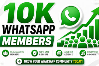 grow your whatsapp channel up to 10k members with marketing strategies