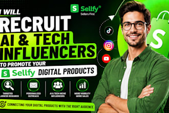recruit ai and tech influencers to promote your sellfy digital products