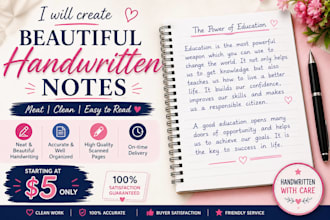 make neat and beautiful handwriting notes