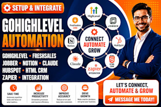 gohighlevel freshsales jobber notion claude hubspot  html crm zapier integration