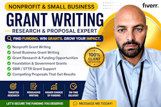 do small business grant writing research and write non profit grant proposals
