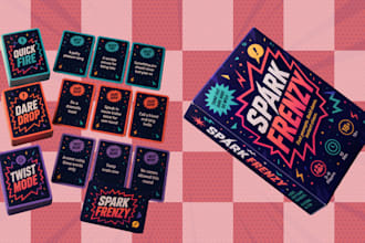 design card game board game art card box design, trading playing card game deck