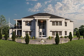 refurnish 3d residence luxury mansion,estate living design,classical home layout