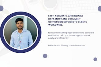 convert PDF, word  and do fast data entry typing work