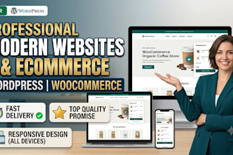 design a responsive wordpress website or woocommerce store