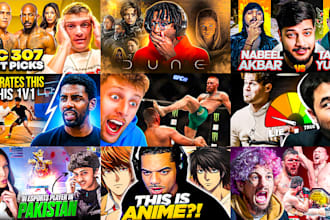design creative reaction youtube thumbnail