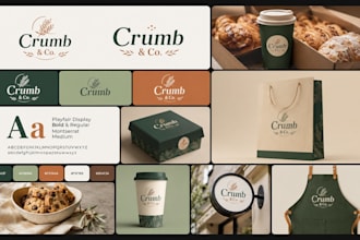 design restaurant packaging, takeaway boxes, pouch, food label and cafe branding