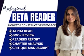 beta read fantasy scifi fiction, and thriller manuscripts with detailed critique