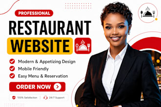 design mobile responsive restaurant website with online food ordering system