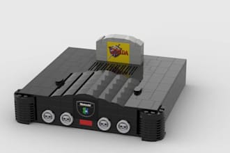 design custom lego display moc models with PDF instructions and part list