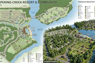 design 2d, 3d site plan, rv park, campground, resort, agricamper and subdivision