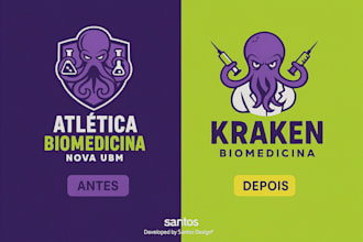 create unique kraken logo with custom concepts and unlimited