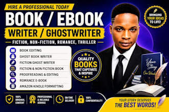 be your ebook ghostwriter, ghostwriter, fiction ghostwriter, ghost bookwriter