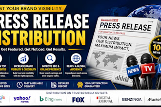 write and distribute your press release to top news sites