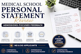 review and improve your medical school personal statement