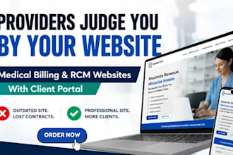 build medical billing website healthcare rcm insurance site with client portal