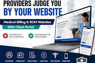 build medical billing website healthcare rcm insurance site with client portal