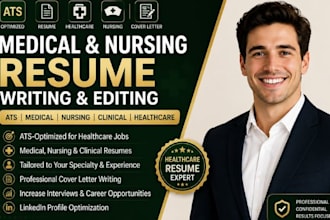 write edit ats medical nursing clinical resume healthcare CV cover letter