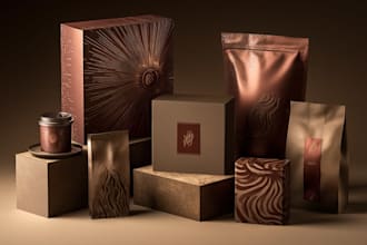 design candle label, stickers, box, and packaging