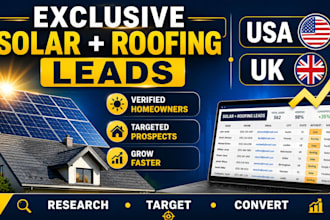 generate exclusive solar roofing leads and homeowner appointments USA UK