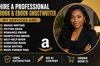 be your fiction and nonfiction book ghost writer book writer ebook ghostwriter