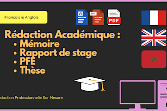 write pfe , mémoire and internship report , rapport de stage