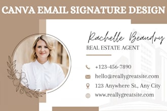 create a modern HTML email signature with social media icons and links