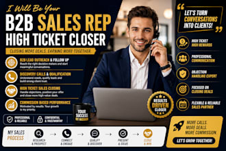 be your b2b sales rep high ticket sales closer commission based sales closer