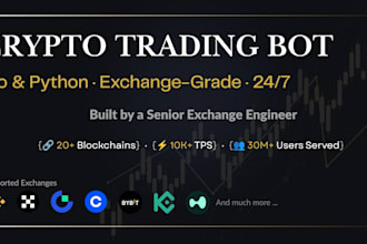 build a crypto trading bot for binance, okx or any exchange