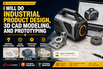 create industrial product designs, 3d models, and prototypes