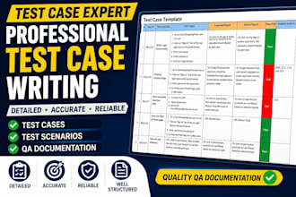 write detailed test cases and test scenarios