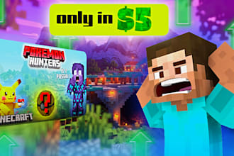 design a professional 3d minecraft thumbnail for youtube