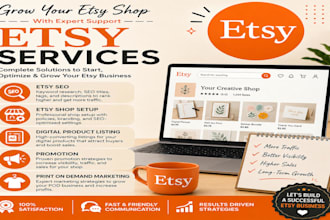 set up etsy shop etsy seo listing digital prroduct