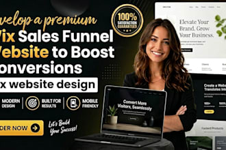 develop a premium wix sales funnel website to boost conversions
