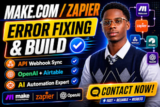 fix make com automation build zapier automation api webhook sync openai airtable