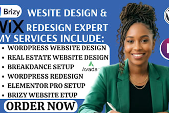 design wordpress website for real estate company with idx ims elementor pro divi