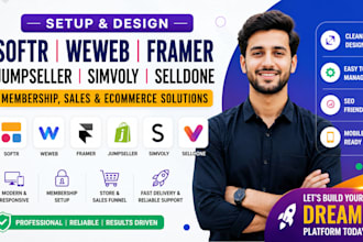 setup softr membership modern weweb framer jumpseller simvoly sales selldone