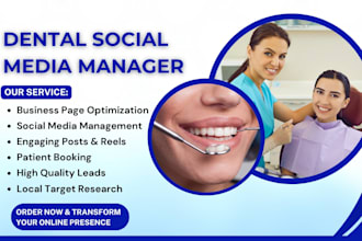 be your dental clinic, healthcare, dentist social media marketing manager