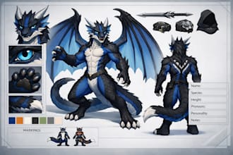 draw custom furry reference sheet fursona character oc nsfw anthro ref sheet