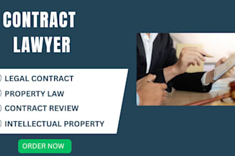 draft legal agreements, contracts, and documents as your contract lawyer