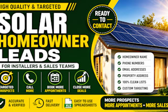 build targeted solar homeowner leads for installers and sales teams